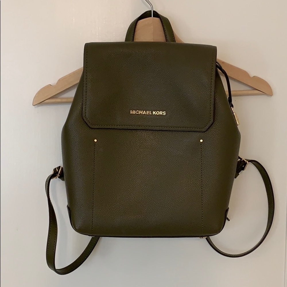 Michael Kors Backpack Handbag Dark Olive Green